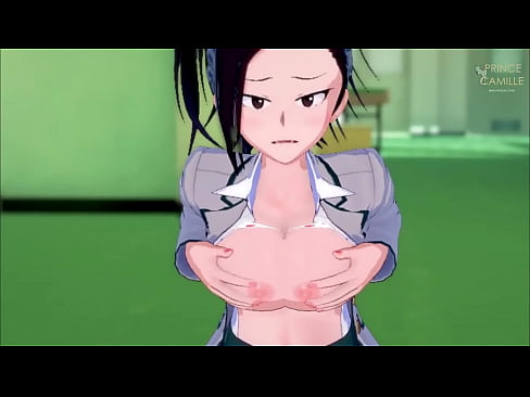 Yaoyorozu Playing With Her Huge Tits