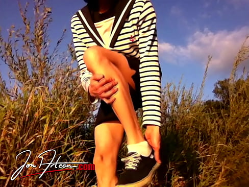 Sailor gay boy striptease outdoor