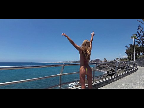 RUSSIAN PORNSTAR TRAVELER - Sasha walks on the beaches of the Canary Islands in tiny bikinis