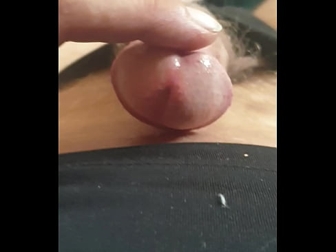 Playing with my cock. Masturbating pre cum.