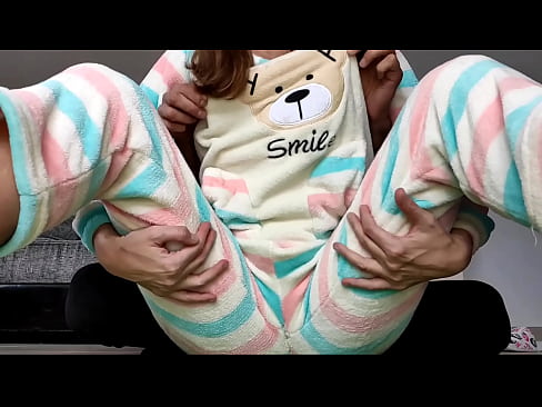 petting stepsister 18yo in pajamas small boobs and fuck her slut wet pussy make orgasm