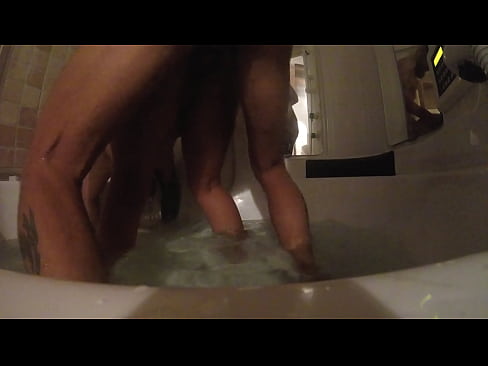 camming in the hot bath tub 6 of 6: blowjob and fuck