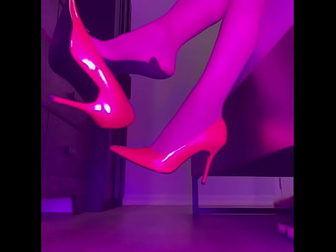 Shoe Dangling High Heel Fetish with Stockings