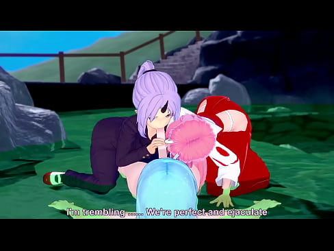 Rimuru has an Oni girl threesome in the hot springs