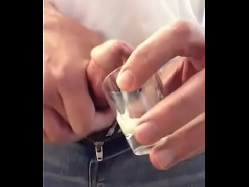 Guy stroking his big cock to a big cum blast