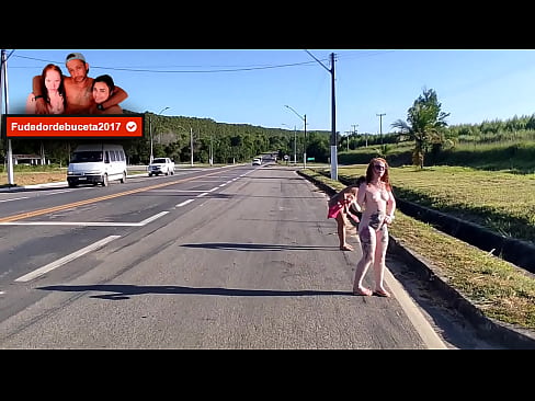 WE STAY NAKED ROLLING HITCHING ON THE SIDE OF THE ROAD TRAFFIC STOPPED