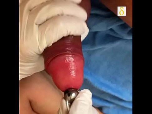 My urethra got lubed and a long steel chain is inserted