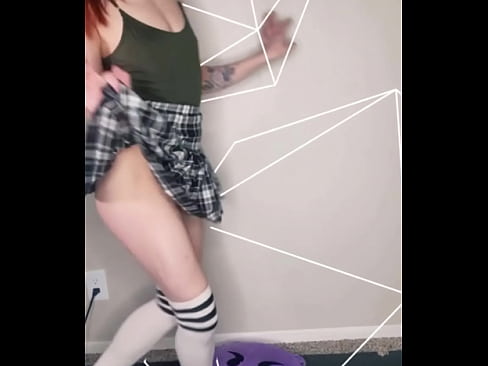 Alexa plays with herself in her college uniform!