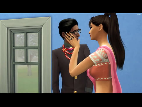 Indian desi mature woman teaches her step-nephew how to have sex for the first time