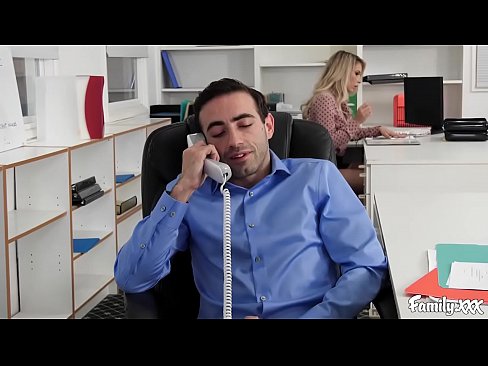 Carmen had enough of seeing her stepbrother jerking off in their office. To make him stop she seduces him with her wet pussy leading to incredibly hot office banging!