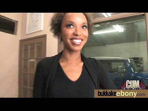 First time ebony with a group of white dicks 1