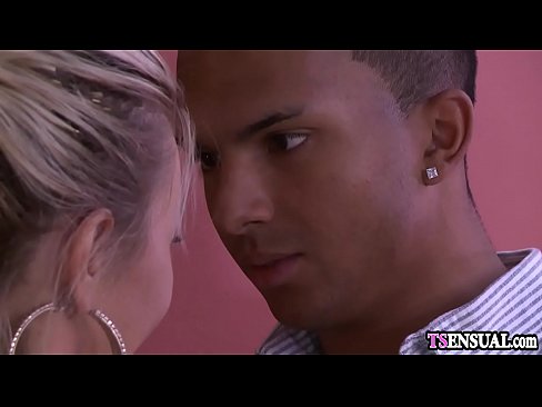 Hot big tits tranny anal banged by a ebony boy