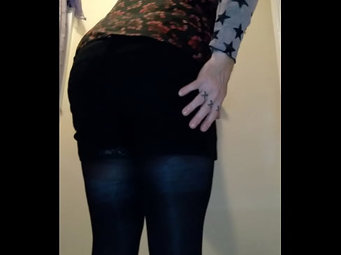 sissy sky showing her new outfit
