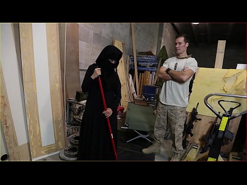 TOUROFBOOTY - Muslim Woman Sweeping Floor Sucks American Soldier's Big Dick And Fucks