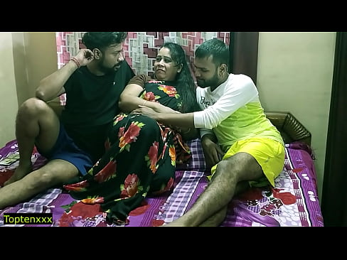Indian hot randi bhabhi fucking with two devor !! Amazing hot threesome sex