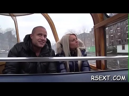 Honey sucks dick with condom