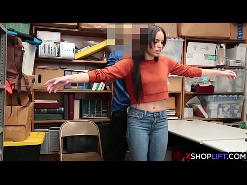 Perfect round assed teen will surely learned not to shoplift again