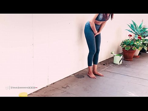 Asian Tina Piss's wets her Tights from after Desperate to Pee TRAILER