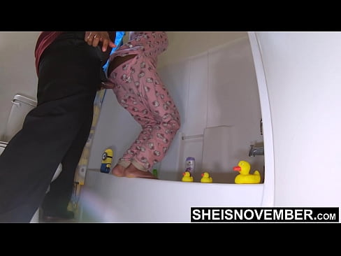 I Taught My Cute Stepdaughter Sex While Standing Up, Young Ebony Slut Sheisnovember Fuck Doggystyle In Her Pajamas, Poking Her Big Ass Out, With Stepdad Big Dick Fucking Inside Her Shaved Pussy Closeup While Screaming on Msnovember UHD
