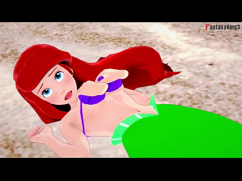 Ariel  having sex on the beach