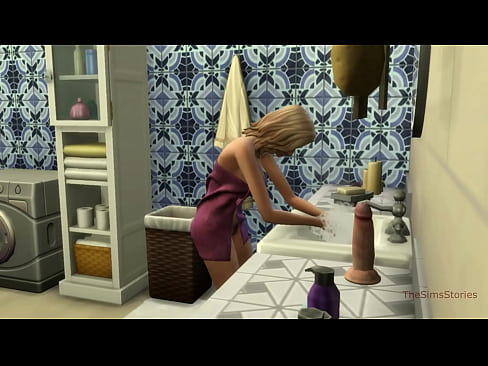 Sims 4, reale voiceover, cheating Step-mom stuck in washer while fucking step-son  doggy
