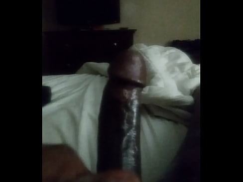 Jerking off long dick in hotel