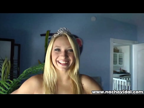 The director Nacho Vidal could not resist the temptation to see young blonde Ayssa while she was preparing for the scene. This is the back of the camera of that moment