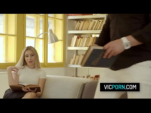Hot blonde teen side fuck with her horny professor