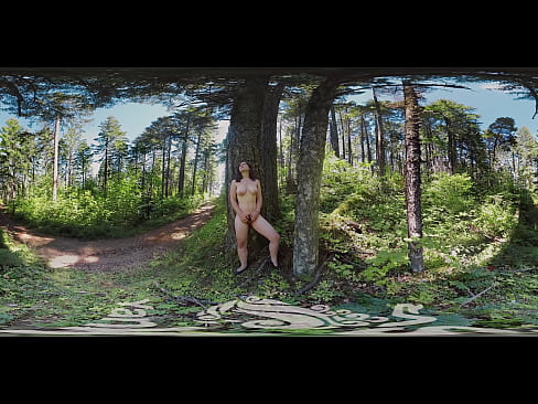 Sexual amateur chesty babe from Yanks Raven Snow fingering her hairy beaver outdoors in 3D virtual reality video
