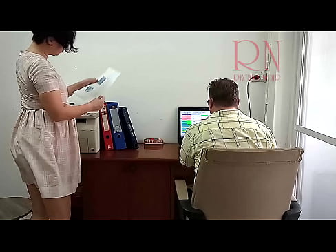 Secretary is ready to fuck for a salary. Employee fucks with her boss. Cum on ass of secretary. domination.