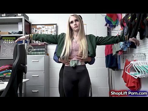 A small tits thief fucked by an old store security agent