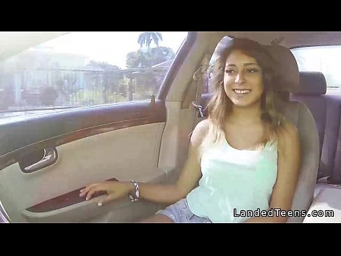 Huge tits amateur teen blowjob and fucking in car