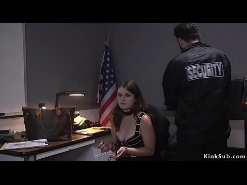 After cuaght sexy shoplifter Riley Nixon on job security officer Tommy Pistol tied up her in his office and rough banged her with big dick