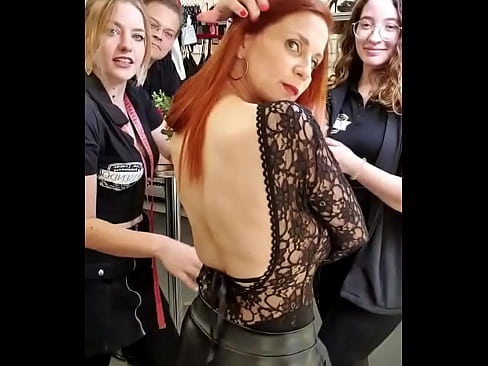Busty german leather pants