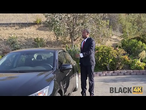 BLACK4K. Babe crashes 's car and then she gets a black cock at home