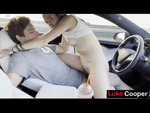 Sexy Teen Car Sex While Driving