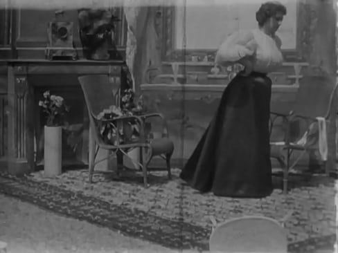 Oldest vintage striptease movie from 1896