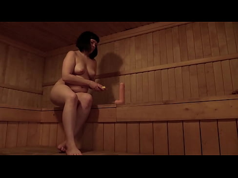 Sexy butt and anal penetration in the sauna.