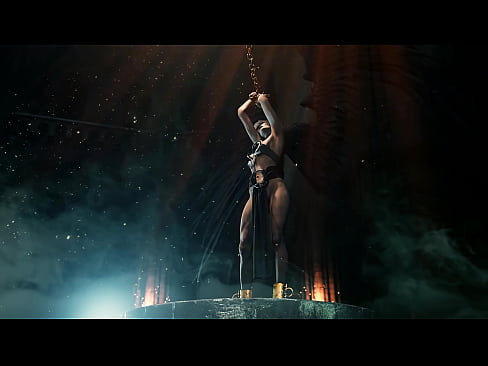 White hair Woman in chains bondage Hentai