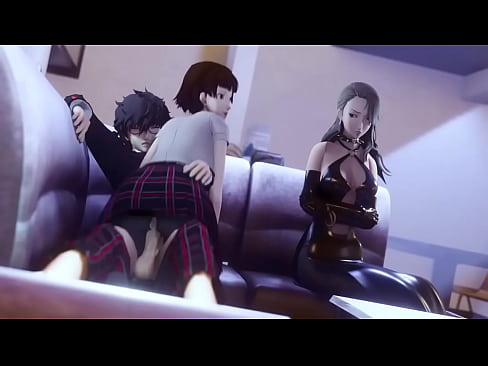 Makoto fucks Ren while her sister watches