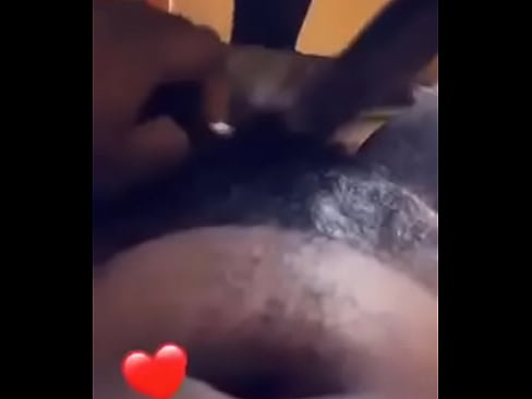 Boy digging in into hairy black pussy