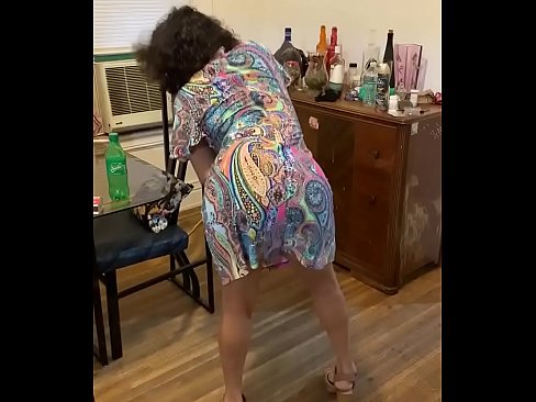 Mature Dominican MILF sundress tease