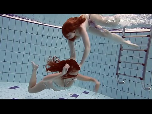 Horny wet lesbians underwater swimming pool