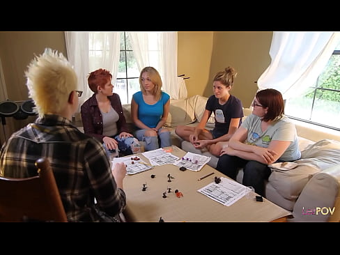 While playing board games the blonde gets mesmerized by the lesbian who she kisses and delightfully eats out  While playing board games the blonde gets mesmerized by the lesbian who she kisses and delightfully eats out