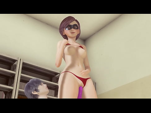 3d porn animation Helen Parr (The Incredibles) pussy carries and analingus until she cums