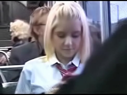 Blonde on train
