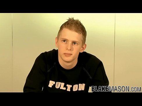 Young UK twink wanking his big cock