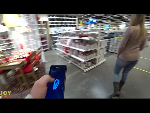 Remote controlled vibrator while shopping