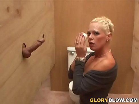 Kyra Receives Facial Cumshot After Gloryhole Blowjob