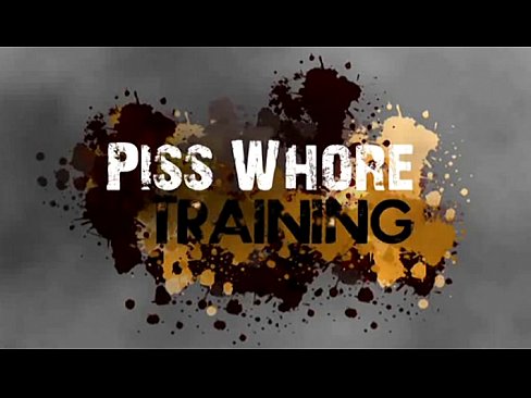 Piss whore trainee Imagine in a pool of her own piss